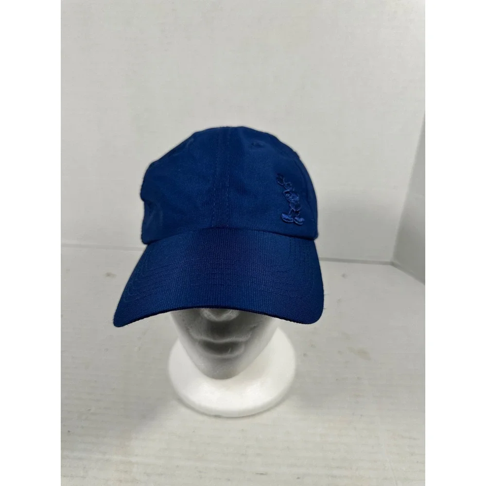Disney Parks Mickey Mouse Blue‎ Textured Strapback Baseball Cap Hat Adult